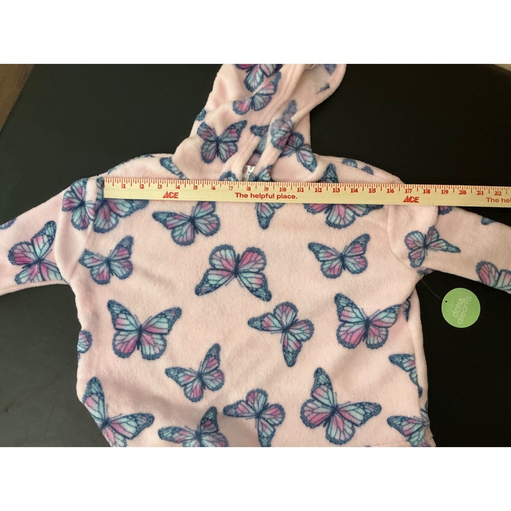 Dots & Dreams NEW Girls Pink Butterfly Fleece Hoodie